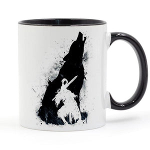 Knight Artorias Dark Souls Wolf Samurai Shadow Coffee Mug Ceramic Cup Gifts 11oz