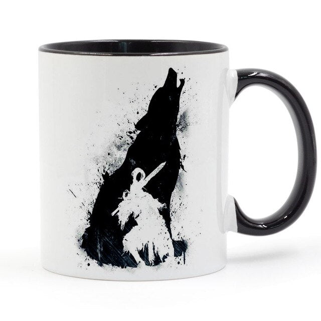 Knight Artorias Dark Souls Wolf Samurai Shadow Coffee Mug Ceramic Cup Gifts 11oz