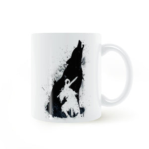 Knight Artorias Dark Souls Wolf Samurai Shadow Coffee Mug Ceramic Cup Gifts 11oz